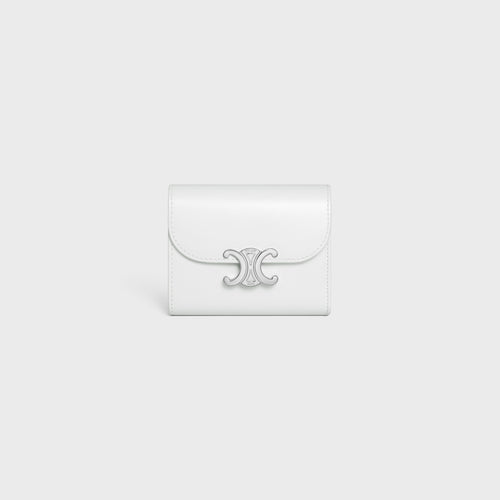 CELINE Small Wallet Triomphe | Celine Arc de Triomphe gold buckle silver bag (multi-color) 