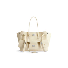 BALENCIAGA Bel Air Medium Carry All Bag | 巴黎世家 手提袋 (White/銀扣)