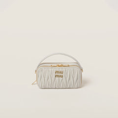 MIU MIU Matelasse Nappa Leather Shoulder Bag | 繆繆 手袋 (White)