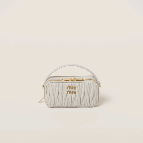 MIU MIU Matelasse Nappa Leather Shoulder Bag | 繆繆 手袋 (White)