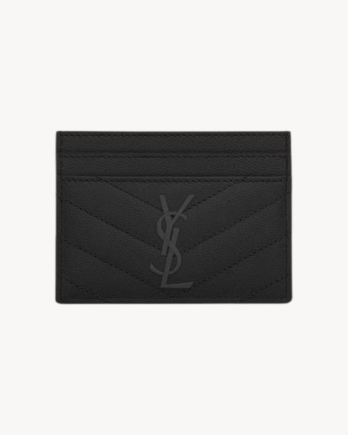 YSL SAINT LAURENT Cassandre Matelasse Card Case In Grain Leather | 聖羅蘭 卡套 (黑色)