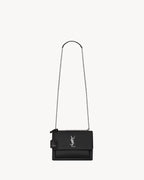 YSL SAINT LAURENT Sunset Medium In Smooth Leather | 聖羅蘭 手袋 (黑色)