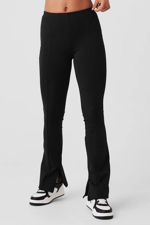 ALO YOGA High - Waist 7/8 Zip It Flare Legging | 高腰 7/8 拉鍊喇叭緊身褲 (黑色) - LondonKelly 英國名牌代購