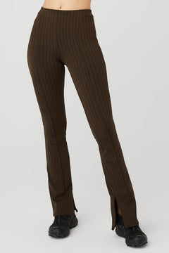 ALO YOGA High - Waist Pinstripe Zip It Flare Legging | 高腰細條紋拉鍊喇叭緊身褲 (多色) - LondonKelly 英國名牌代購