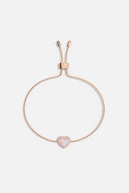 APM MONACO PB4380XNAC Pink Nacre Heart Adjustable Bracelet | 粉色珍珠母愛心可調手鏈 (玫瑰金) - LondonKelly 英國名牌代購