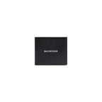 BALENCIAGA MEN'S Cash Square Folded Wallet Calfskin Black | 巴黎世家 男仕銀包 (黑色) - LondonKelly 英國名牌代購