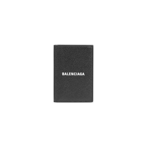 BALENCIAGA Men's Cash Vertical Bifolded Wallet Calfskin | 巴黎世家 男仕直款銀包 (黑色) - LondonKelly 英國名牌代購