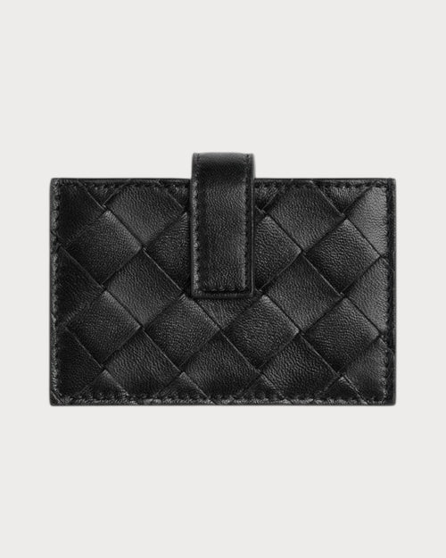 BOTTEGA VENETA Intrecciato Accordion Card Holder | 葆蝶家 銀包 (黑色) - LondonKelly 英國名牌代購