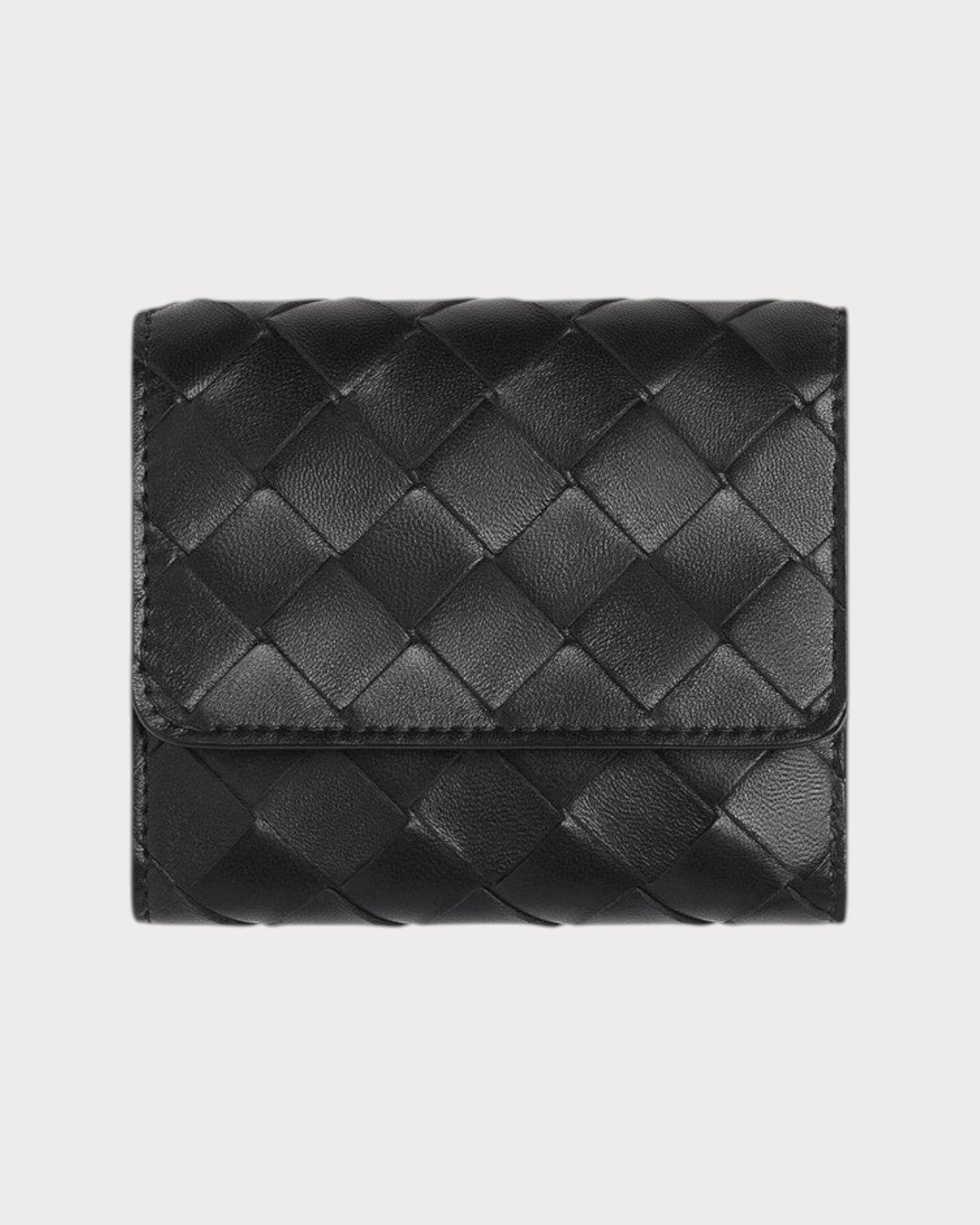 BOTTEGA VENETA BV Intrecciato Tri-Fold Wallet With Origami Coin
