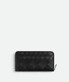 BOTTEGA VENETA Men's Intrecciato Leather Zip Around Wallet | 葆蝶家 男仕長銀包 (黑色) - LondonKelly 英國名牌代購