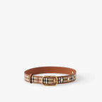 BURBERRY Check and Leather Belt | 博柏利 皮帶 (4CM/啡色) - LondonKelly 英國名牌代購