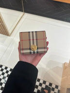 BURBERRY Check Small Folding Wallet | 博柏利 銀包 (米色) - LondonKelly 英國名牌代購