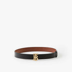 BURBERRY Leather Reversible TB Belt | 博柏利 雙面皮帶 (3CM/黑啡色) - LondonKelly 英國名牌代購