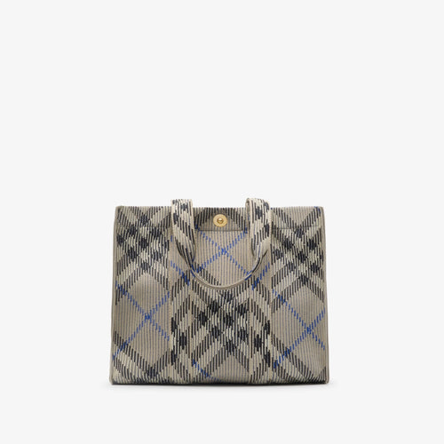 BURBERRY Medium Check Knitted Tote | 博柏利 手袋 (中碼/米色) - LondonKelly 英國名牌代購