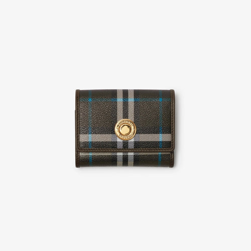 BURBERRY Small Check Folding Wallet | 博柏利 銀包 (深啡色) - LondonKelly 英國名牌代購
