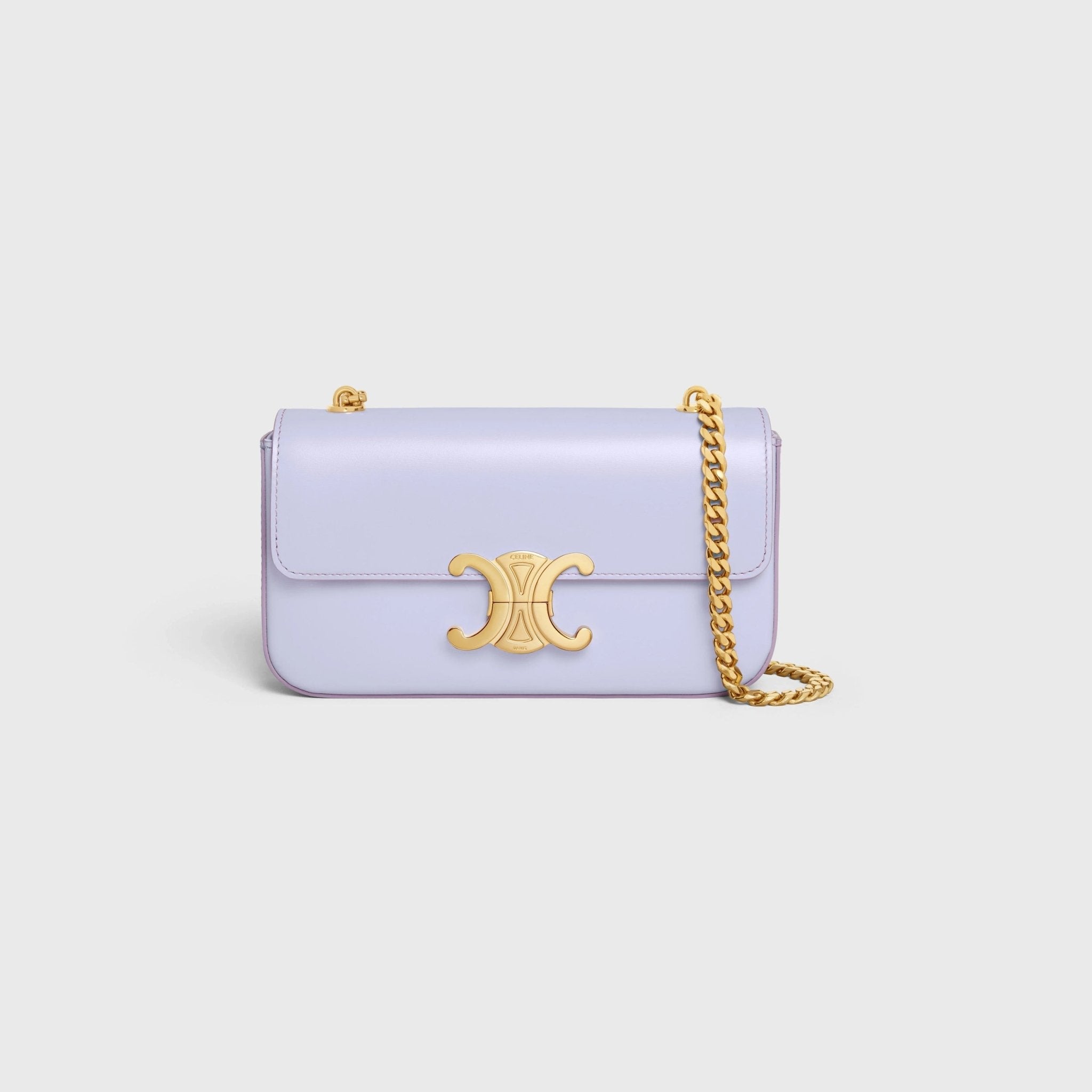 CELINE Chain Shoulder Bag Triomphe | Celine handbag with gold chain  (multi-color)
