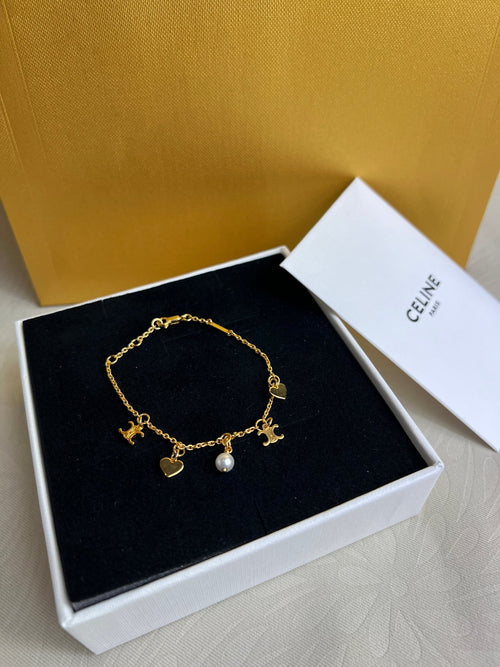 CELINE CŒUR Celine Charm Bracelet | 賽琳 手鏈 (金色) - LondonKelly 英國名牌代購