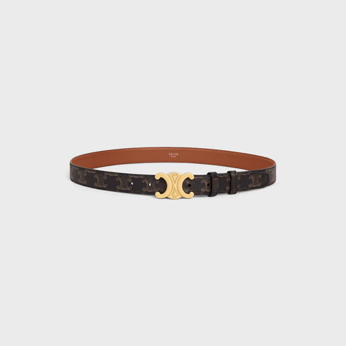CELINE Medium 25MM Triomphe Belt in Triomphe Canvas | 賽琳 皮帶 (啡色) - LondonKelly 英國名牌代購