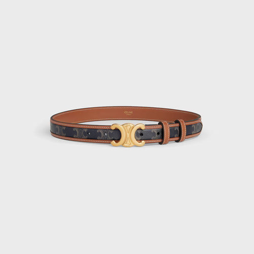 CELINE Medium 25MM Triomphe Belt in Triomphe Canvas | 賽琳 皮帶 (啡色) - LondonKelly 英國名牌代購