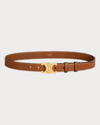 CELINE Medium Triomphe Belt | 賽琳 凱旋門金扣皮帶 (2.5CM/啡色) - LondonKelly 英國名牌代購