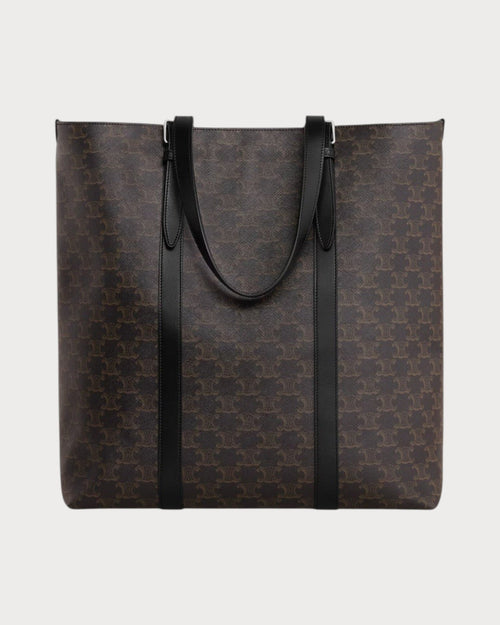 CELINE Men's Cabas With Buckle In Triomphe Canvas (Black) | 赛琳 男仕TRIOMPHE标志印花帆布搭扣手提袋 (黑色) - LONDONKELLY 英国名牌代购