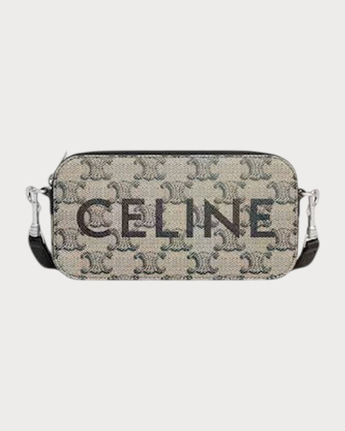 CELINE Men's Horizontal Pouch in Grained Calfskin (Ecru) | 赛琳 男仕粒面牛皮革横款手袋 (米色) - LONDONKELLY 英国名牌代购