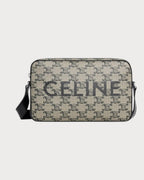 CELINE Men's Medium Messenger Bag in Grained Calfskin (Ecru) | 赛琳 男仕中号粒面牛皮革邮差袋 (米色) - LONDONKELLY 英国名牌代购