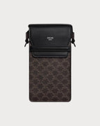 CELINE Men's Phone Pouch with Flap | 賽琳 男仕電話袋 (黑色) - LONDONKELLY 英國名牌代購