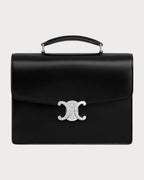 CELINE Men's Small Cartable Triomphe In Shiny Calfskin (Black) | 賽琳 男仕TRIOMPHE亮澤牛皮革小號公文袋 (黑色) - LONDONKELLY 英國名牌代購