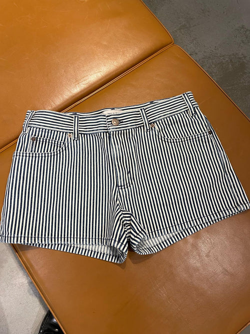 CELINE Mini Shorts in Heavy Stripe Cotton | 賽琳 短褲 (藍白色) - LondonKelly 英國名牌代購