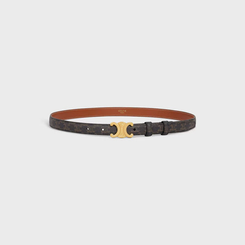 CELINE Small 18MM Triomphe Belt in Triomphe Canvas | 賽琳 皮帶 (啡色) - LondonKelly 英國名牌代購
