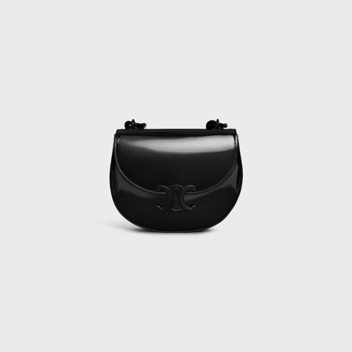 CELINE Small Besace Marley In Patent Calfskin | 賽琳 手袋 (全黑色) - LondonKelly 英國名牌代購