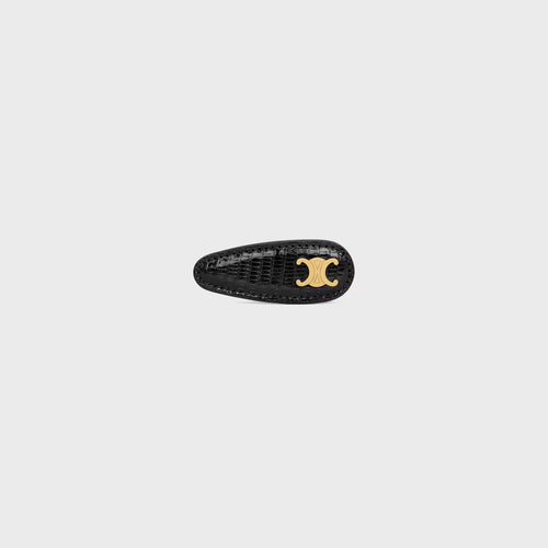 CELINE Snap Hair Clip in Lizard | 賽琳 髮夾 (黑色) - LondonKelly 英國名牌代購