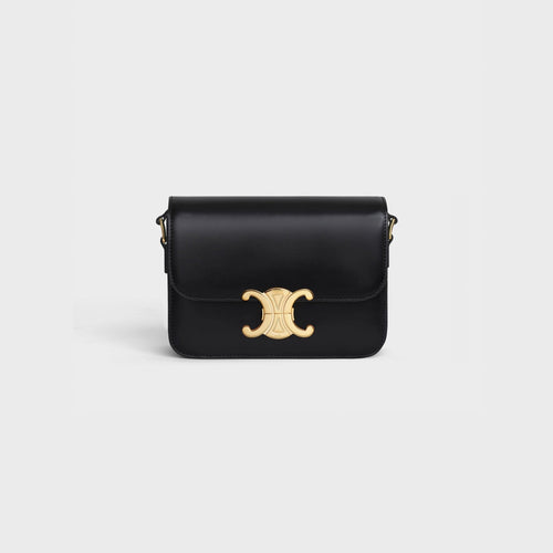 CELINE Teen Triomphe Bag Shiny Calfskin Black | 賽琳 手袋 (多色)Black