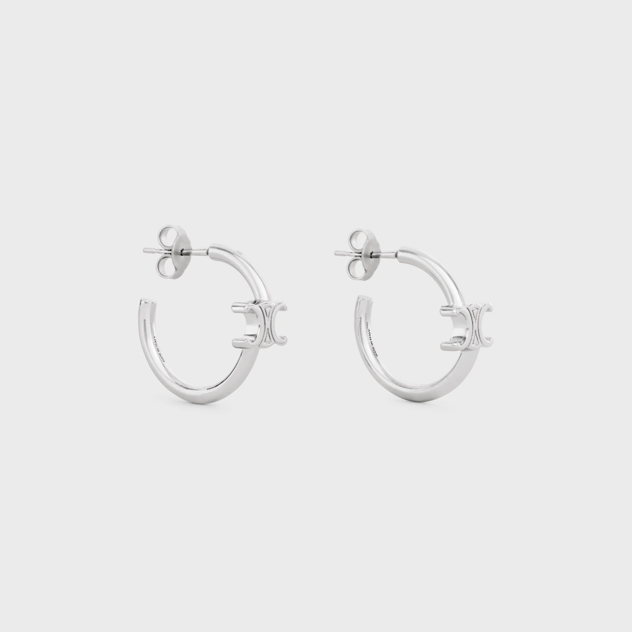 CELINE Triomphe Asymmetric Hoops | Celine Earrings