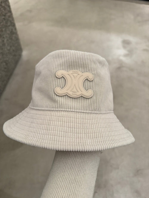 CELINE Triomphe Bucket Hat | 賽琳 漁夫帽 (白色) - LondonKelly 英國名牌代購