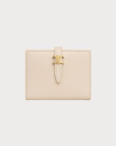 CELINE Triomphe Pontet Bi-Fold Card Holder Goatskin(Black) - LONDONKELLY 英國名牌代購