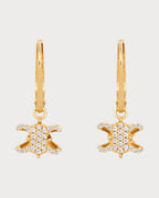 CELINE Triomphe Solitaire Sparkle Earrings Strass & Brass with Gold Finish(Gold) - LONDONKELLY 英国名牌代购