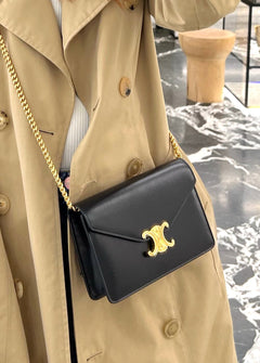 CELINE Wallet on Chain Triomphe | 賽琳 銀包連鏈帶 (Black)