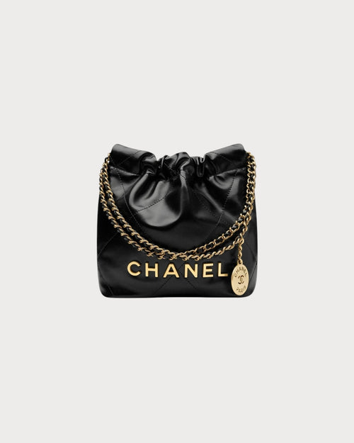 CHANEL AS3980 22 Mini Bag | 香奈兒 迷你手袋 (黑色/白字) - LONDONKELLY 英國名牌代購