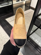 CHANEL Classic Lambskin Espadrilles Flats | 香奈兒 草編鞋 (米色) - LondonKelly 英國名牌代購