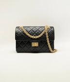 CHANEL Mini 2.55 Handbag Aged Calfskin & Gold - Tone Metal Black | 香奈兒 手袋 (迷你/黑色) - LondonKelly 英國名牌代購