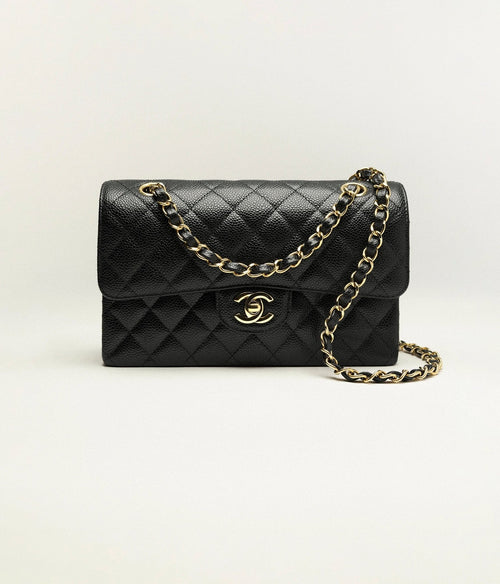 CHANEL Small Classic Handbag Grained Calfskin Black | 香奈兒 經典手袋 (細碼23CM/黑色) - LondonKelly 英國名牌代購