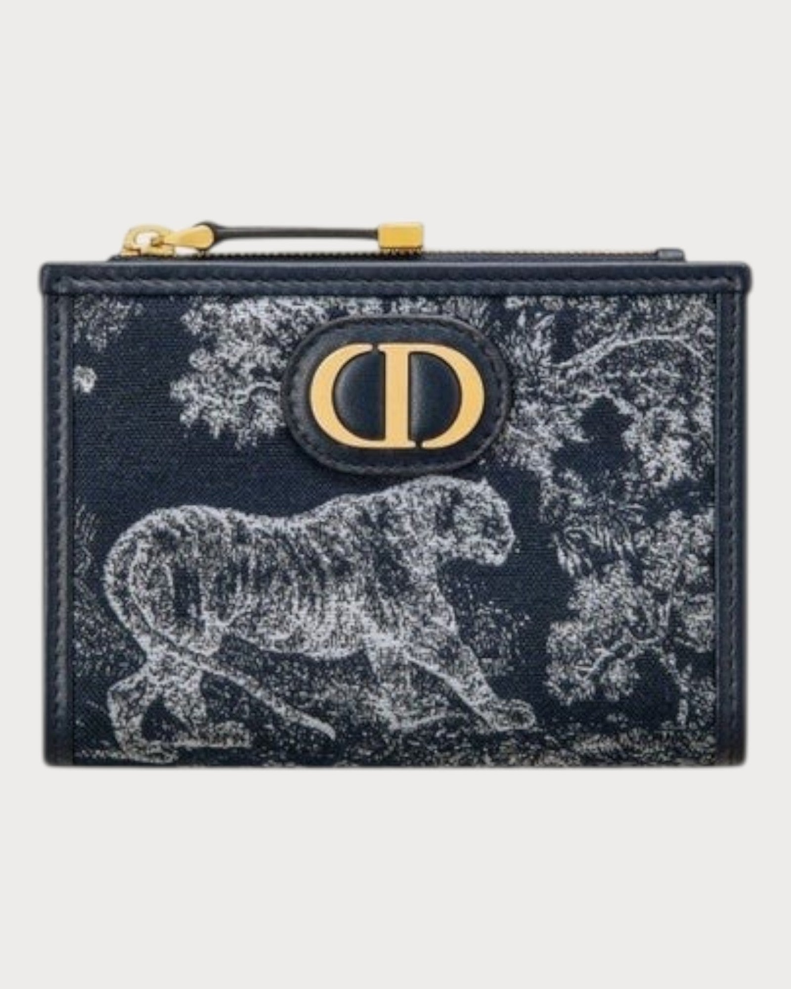 CHRISTIAN DIOR 30 Montaigne Dahlia Wallet Grained Calfskin(3