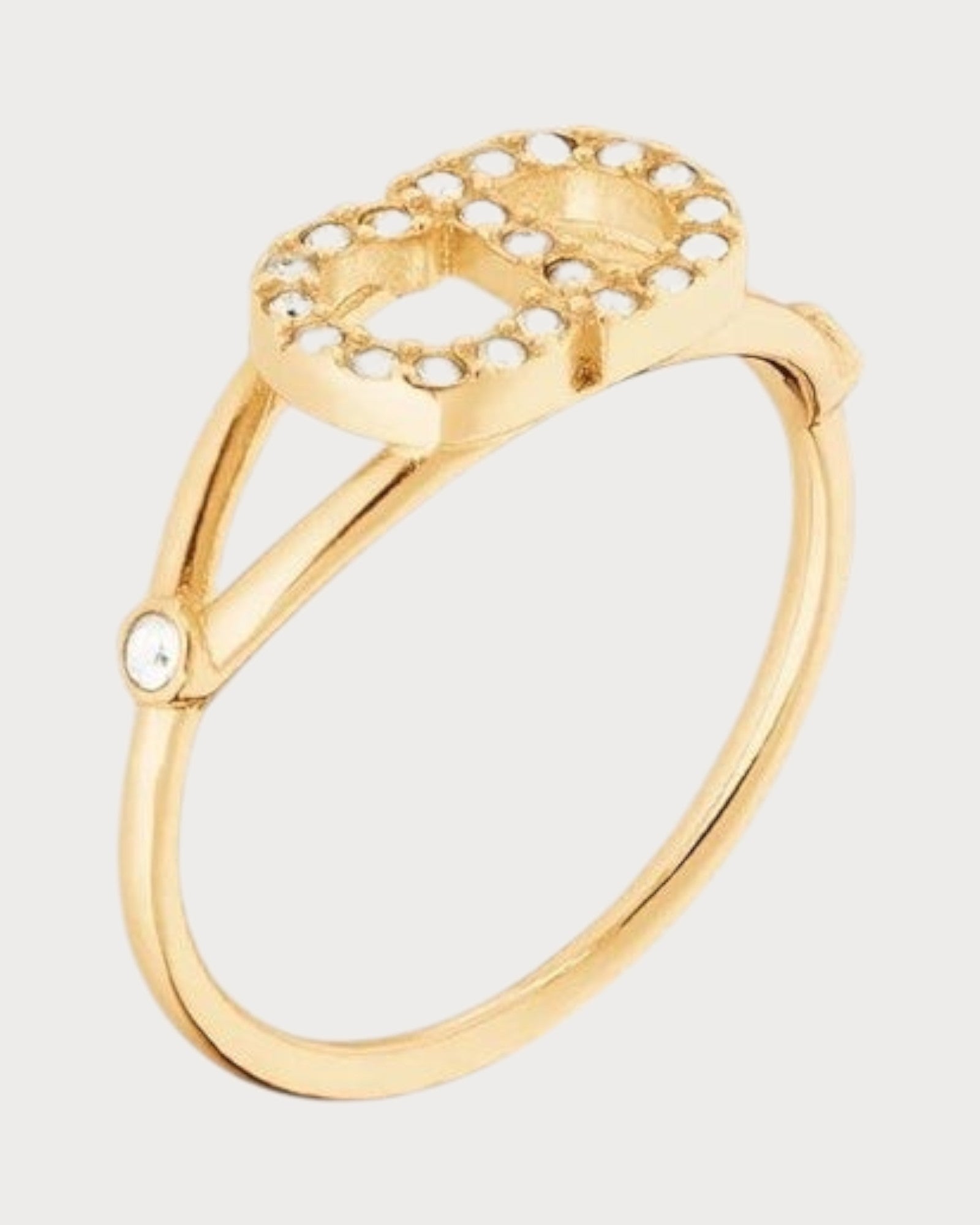 DIOR Clair D Lune リング　正規品 Dior】Clair D Lune Thin Ring メタル＆クリスタルリング (Dior/指輪