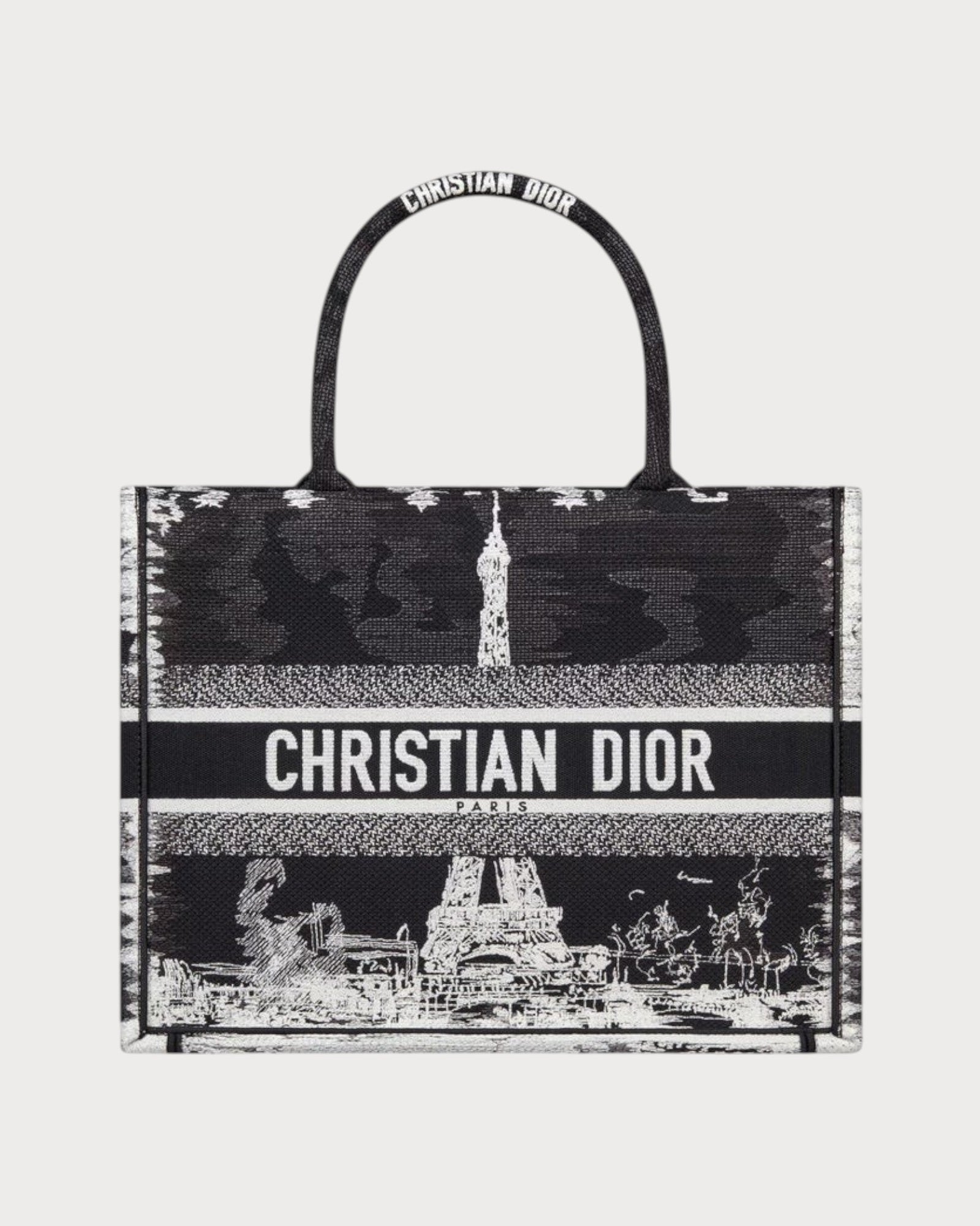 CHRISTIAN DIOR Dior Book Tote Paris Embroidery Oblique Embroidery