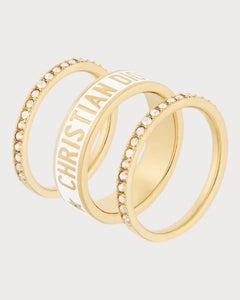 CHRISTIAN DIOR Dior Code Ring Set Gold - Finish Metal | 迪奧 一套3隻戒指 (多色) - LONDONKELLY 英國名牌代購