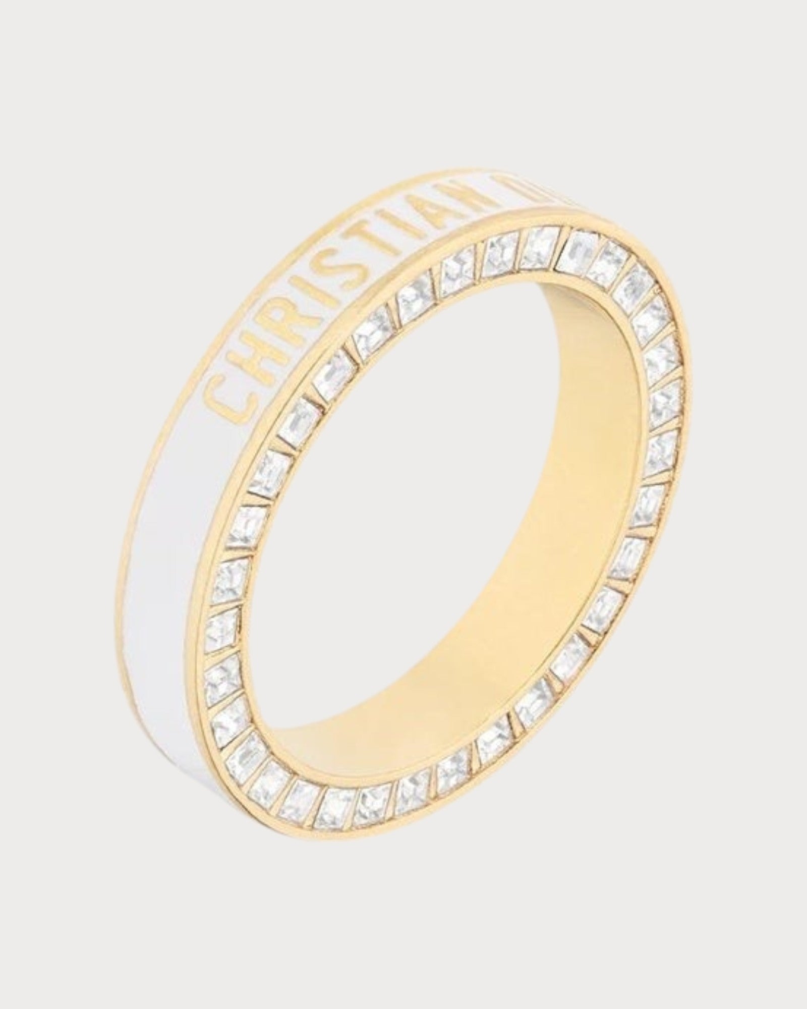 CHRISTIAN DIOR Dior Night Code Ring Gold-Finish Metal with White