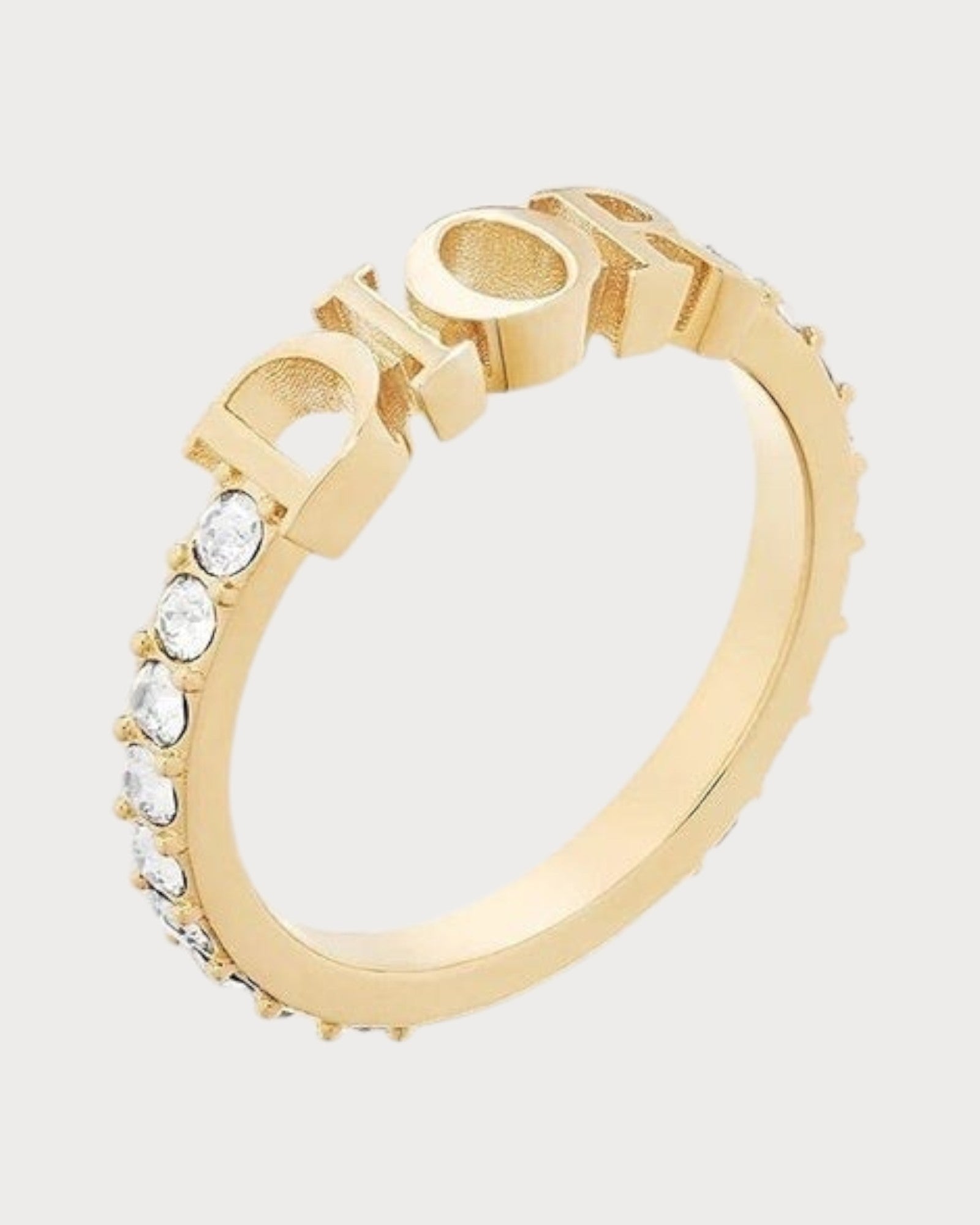 迪奧Dio(R)Evolution Ring Gold-Finish Metal White Crystals 手袋(3色