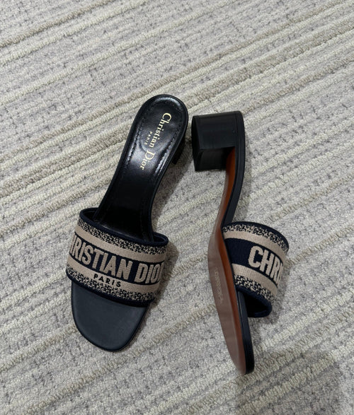 CHRISTIAN DIOR Dway Heels Slide | 迪奧 高跟涼鞋 (深藍色) - LondonKelly 英國名牌代購